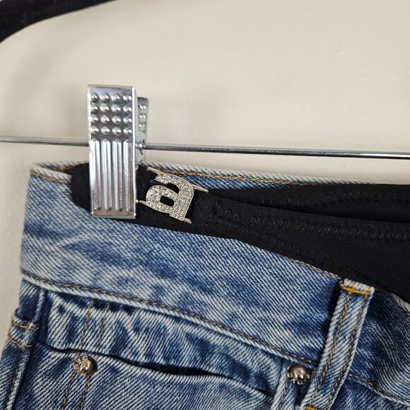 Alexander Wang Womens High-Waisted Bikini Straight Leg Jeans Size 27 Blue Denim - Picture 4 of 9